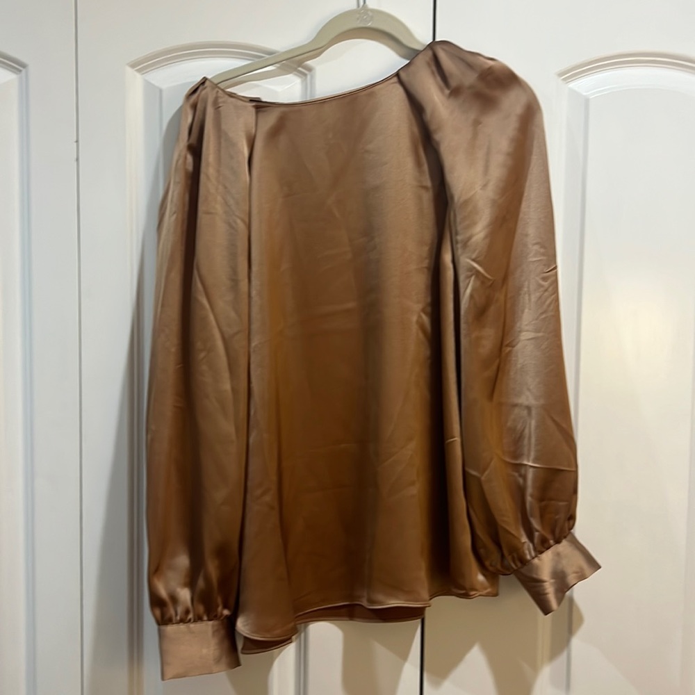 NWT Alfani caramel puff sleeve shirt size XXL